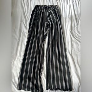 black & white striped pants